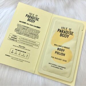 FREE💫Isle of Paradise Brilliantly Bright Body Polish Sample Card